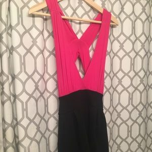 Black and Pink Charlotte Russe Dress with Pockets